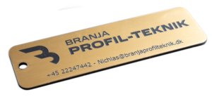 Branja-skilt plastskilt med messing-look