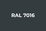 RAL 7016 Polyester stålplader kan fås i mange farver - her ses RAL 7016 - Antracit grå