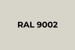 RAL 9002 Polyester stålplader kan fås i mange farver - her ses RAL 9002 - Gråhvid