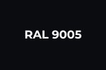 RAL 9005 Aluminiums plader kan fås i flere farver - her ses RAL 9005 - Sort