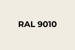 RAL 9010 Polyester stålplader kan fås i mange farver - her ses RAL 9010 - Hvid